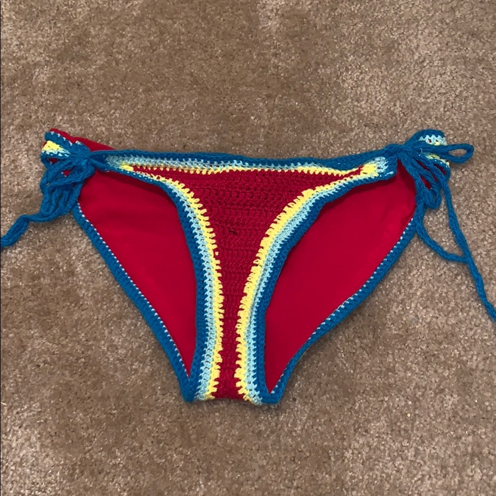 Vibrant Crochet Swim Bottom (L)